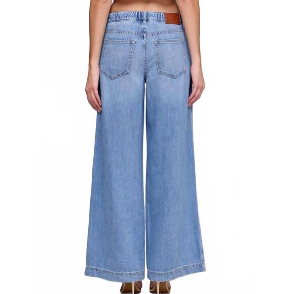 NEW HIDDEN drawstring lightweight jeans in light denim - Picture 3 of 5